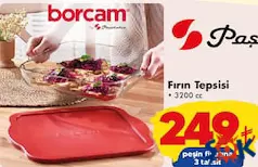 PAŞABAHÇE BORCAM FIRIN TEPSİSİ 3200 CC fiyat ve kampanya bilgisi